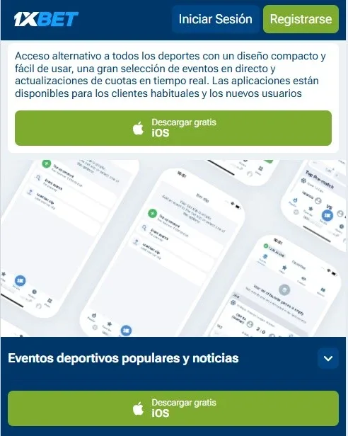 Configura 1xBet en tu iPhone fácilmente