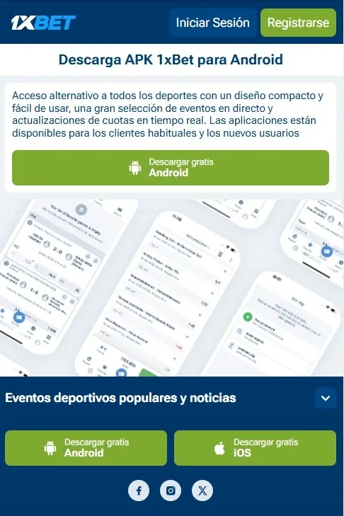 Descarga segura APK 1xBet desde Google Play